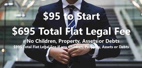 A person in a business suit holding for true default uncontested divorce $695 divorce attorney